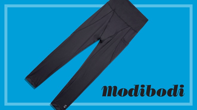 modibodi period leggings and logo